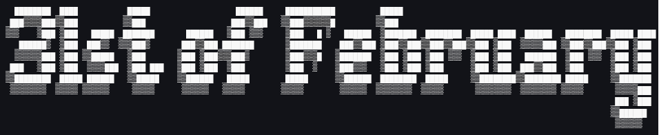 31st of February banner